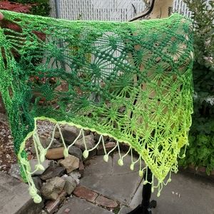 💖 New Handmade Crochet Shawl / Scarf / Pareo